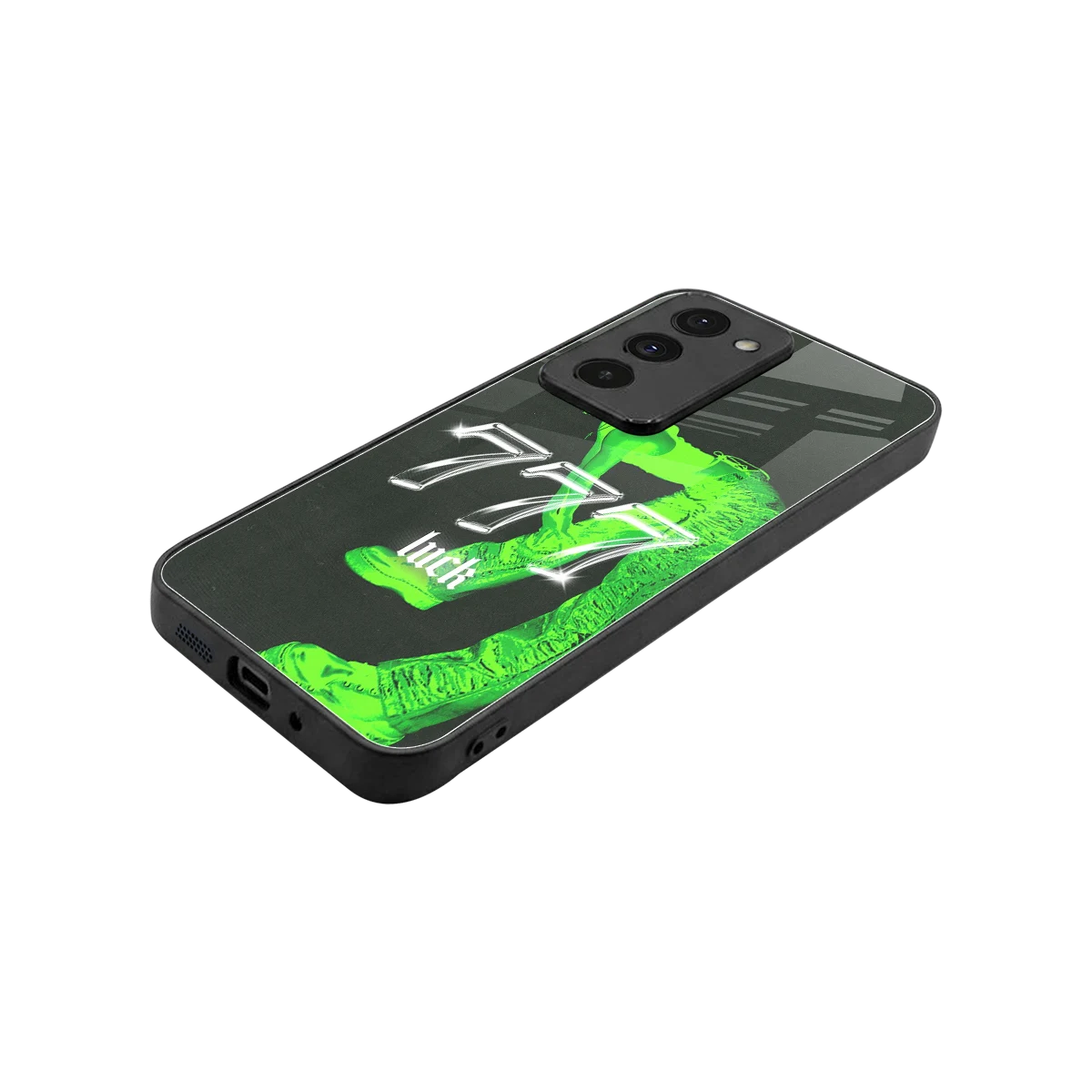 777 Luck stylish phone case for redmi 15 5g | glossy glass and slim fit