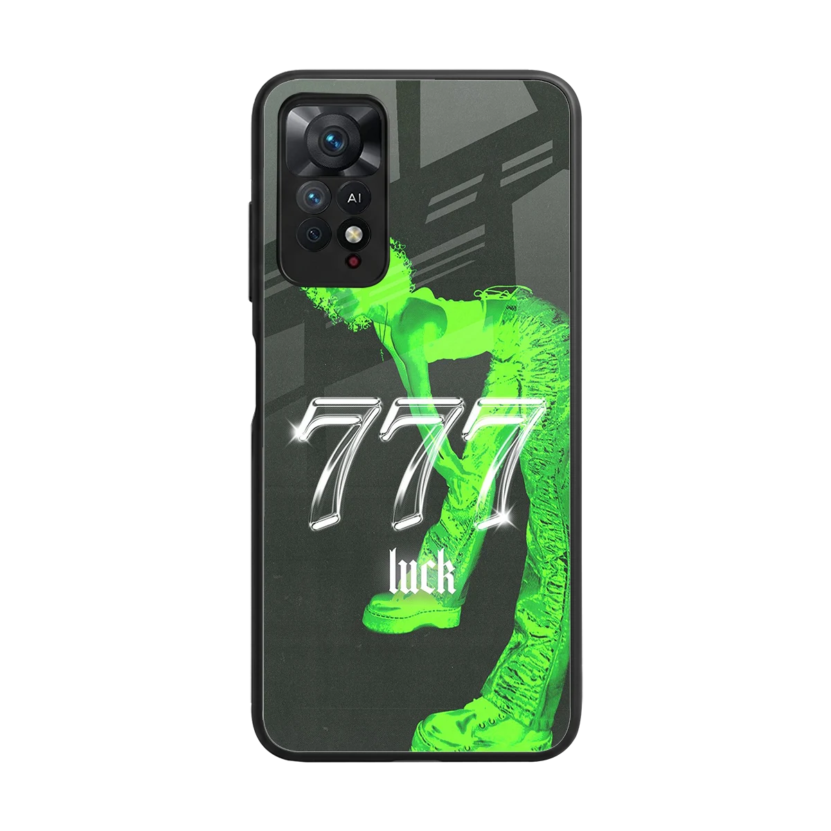 777 Luck back phone cover | glass case for redmi note 11 pro