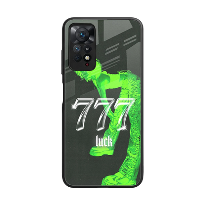 777 Luck back phone cover | glass case for redmi note 11 pro