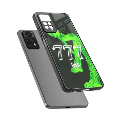 777 Luck sleek redmi note 11 pro cover with tempered glass back and TPU edges
