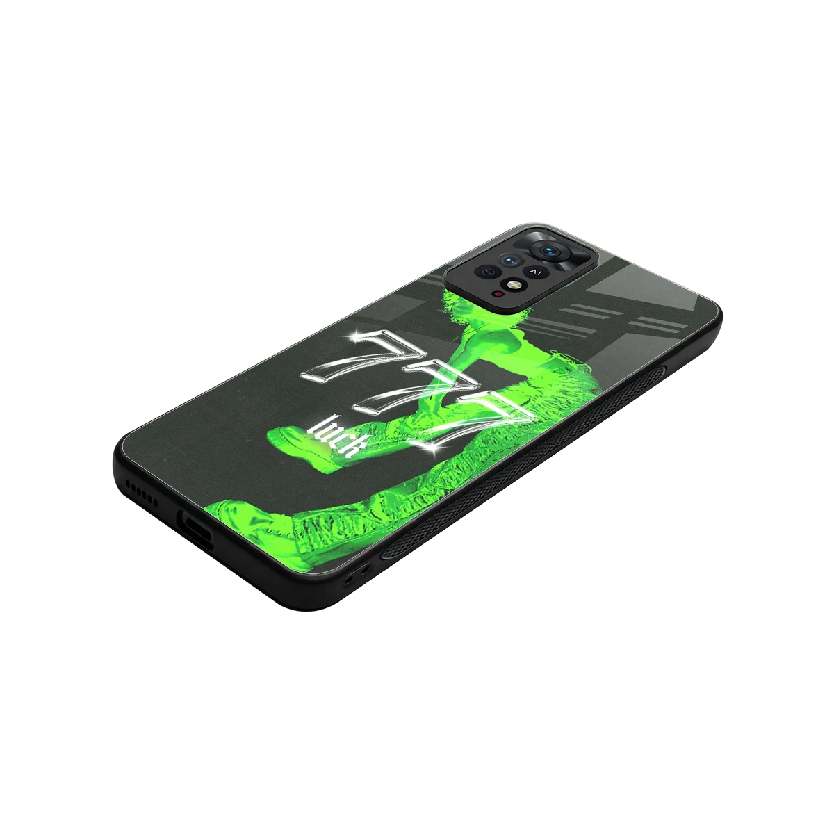 777 Luck stylish phone case for redmi note 11 pro | glossy glass and slim fit