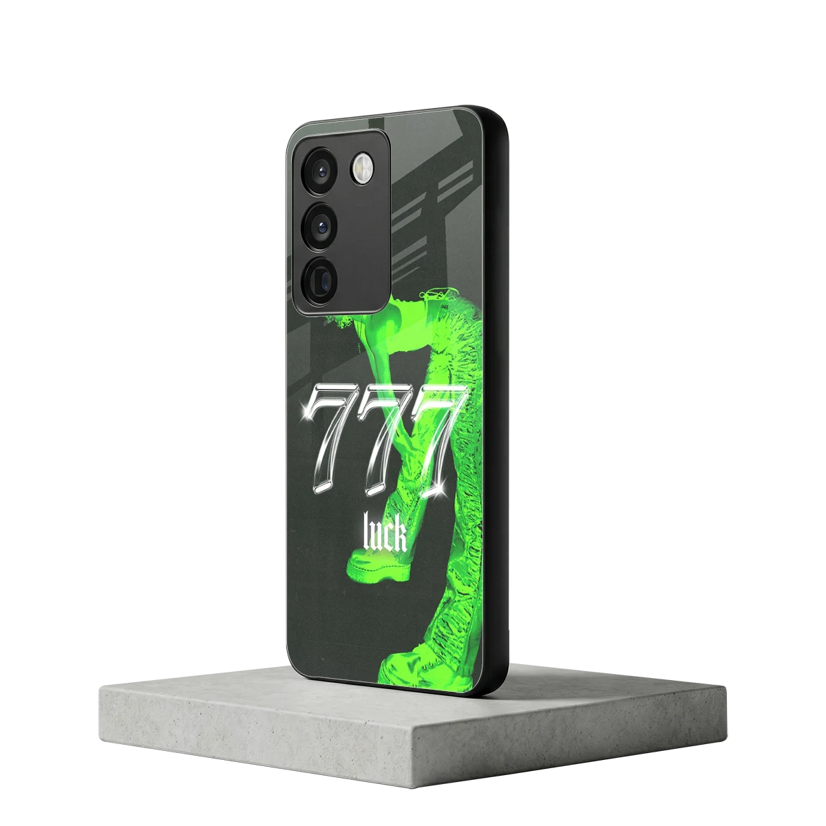 777 Luck vivo y200 5g mobile cover | shockproof glass phone case