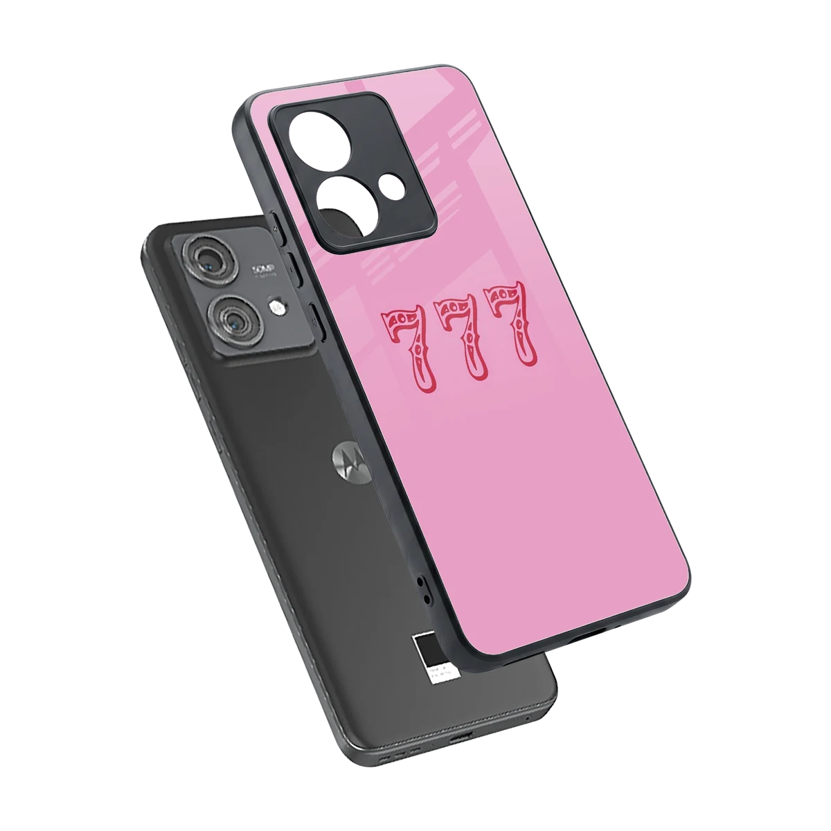 777 sleek motorola edge 40 neo 5g cover with tempered glass back and TPU edges