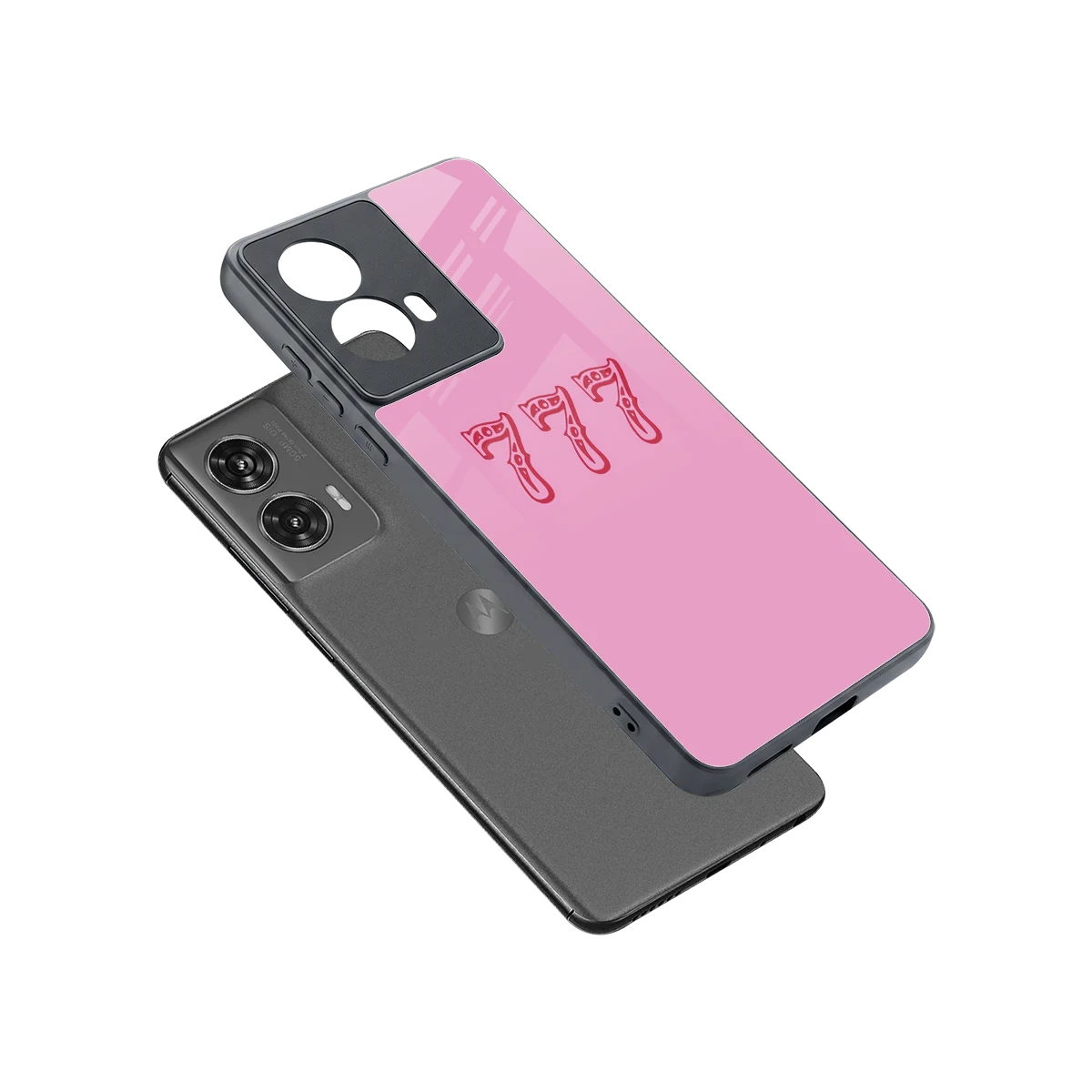 777 sleek motorola edge 50 fusion cover with tempered glass back and TPU edges
