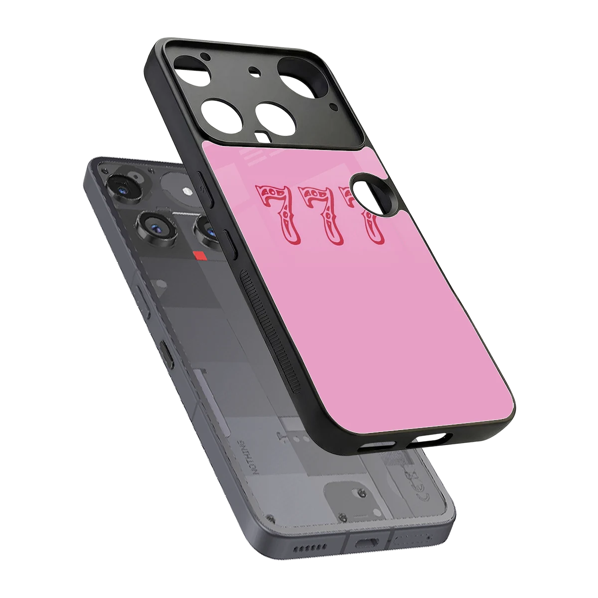 777 sleek nothing phone 3 cover with tempered glass back and TPU edges