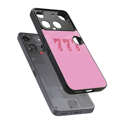 777 sleek nothing phone 3 cover with tempered glass back and TPU edges