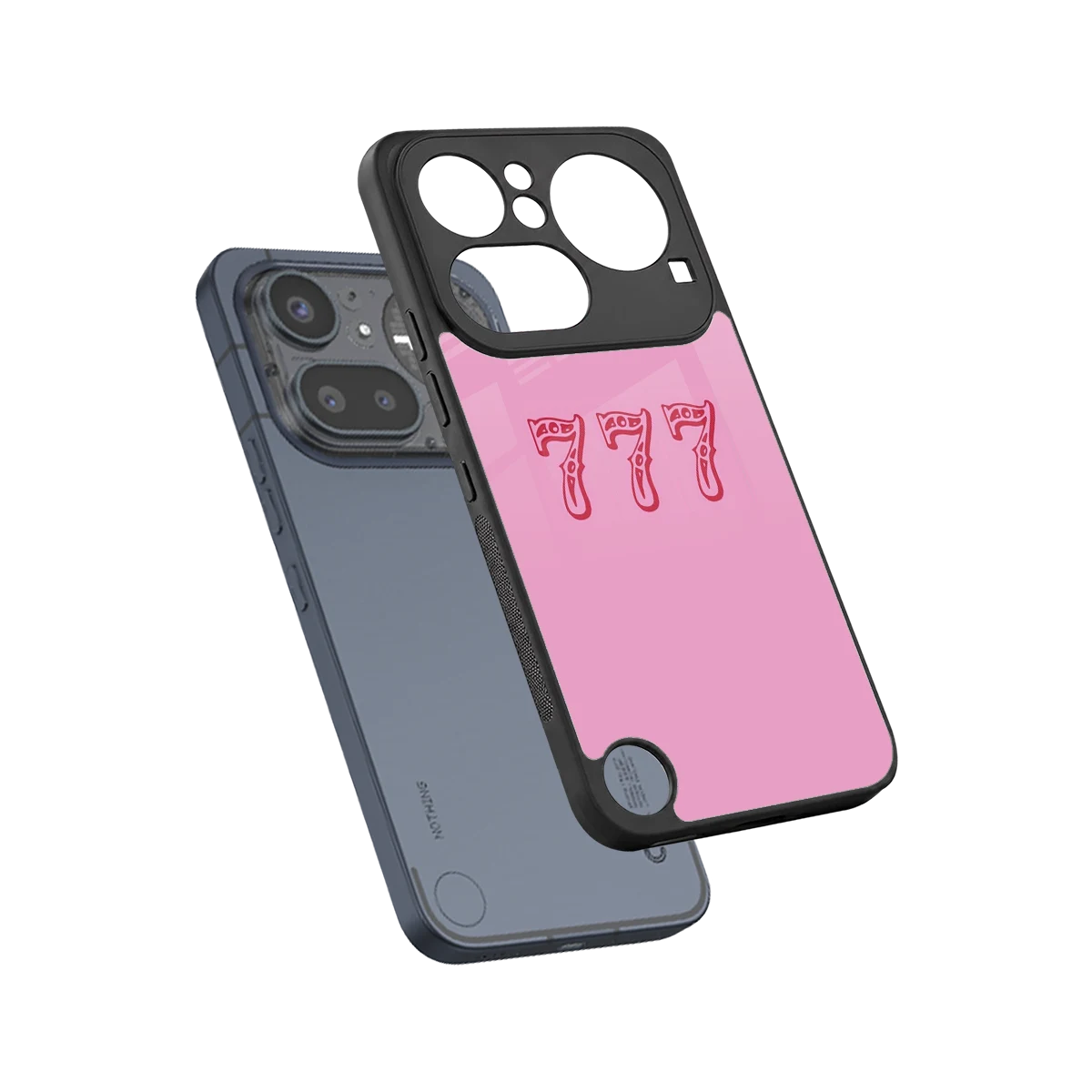 777 sleek nothing phone 4a pro cover with tempered glass back and TPU edges