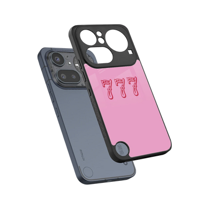 777 sleek nothing phone 4a pro cover with tempered glass back and TPU edges