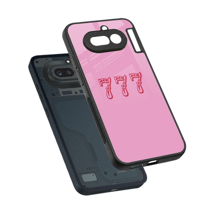 777 sleek nothing phone 4a cover with tempered glass back and TPU edges