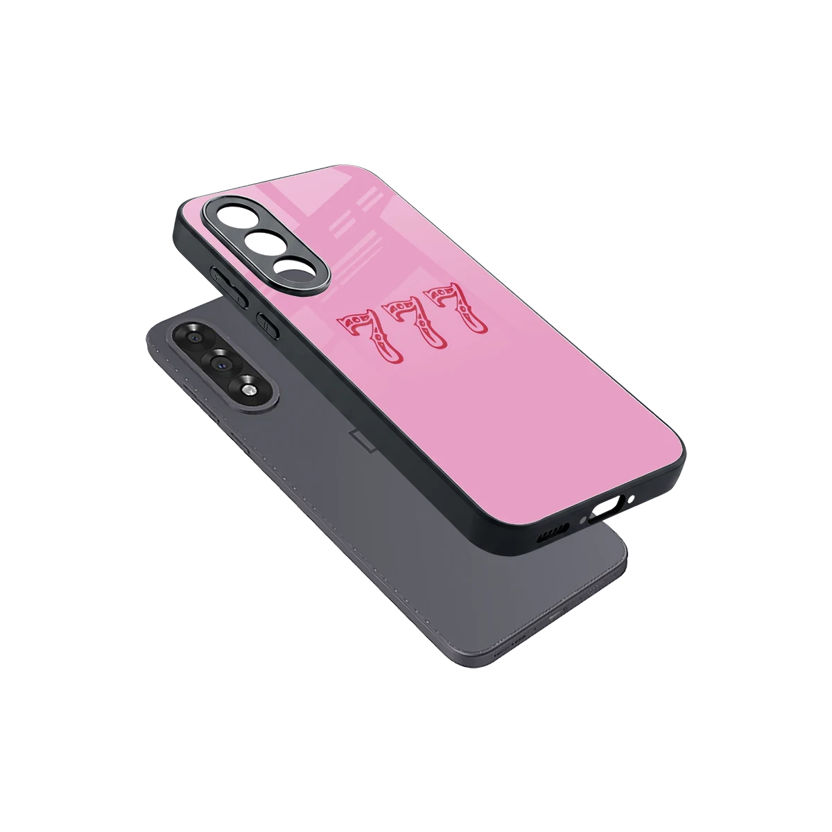 777 sleek oneplus nord 5 cover with tempered glass back and TPU edges