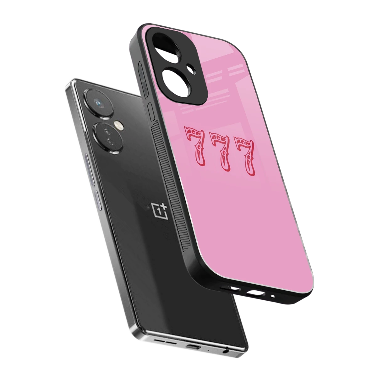 777 sleek oneplus nord ce 3 cover with tempered glass back and TPU edges