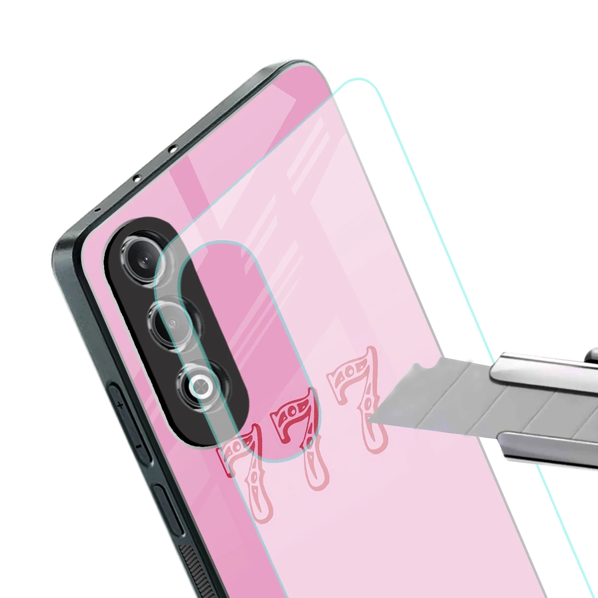 777 stylish phone case for oneplus nord ce 4 | glossy glass and slim fit