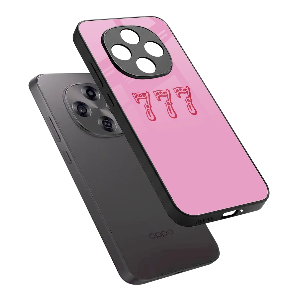 777 sleek oppo f31 pro 5g cover with tempered glass back and TPU edges