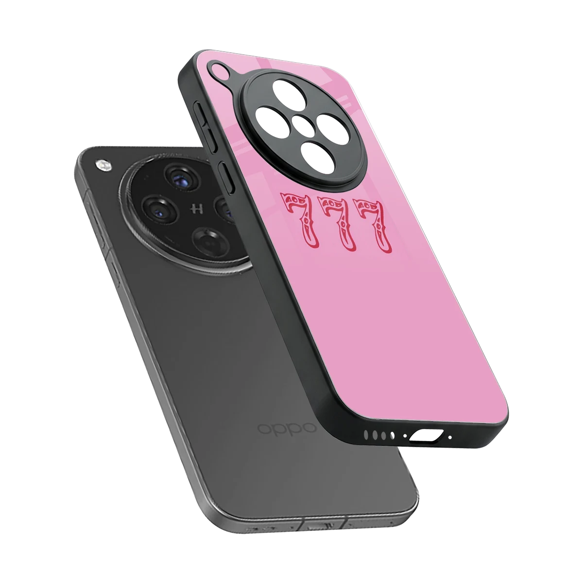777 sleek oppo find x8 cover with tempered glass back and TPU edges