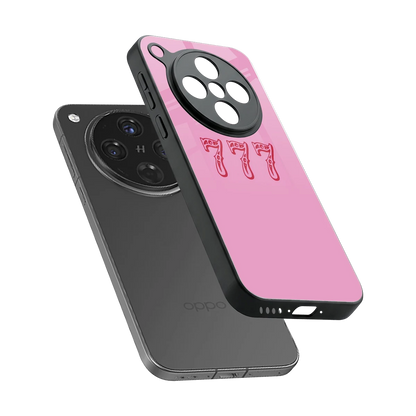 777 sleek oppo find x8 cover with tempered glass back and TPU edges