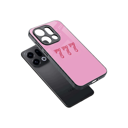 777 sleek oppo find x9 cover with tempered glass back and TPU edges