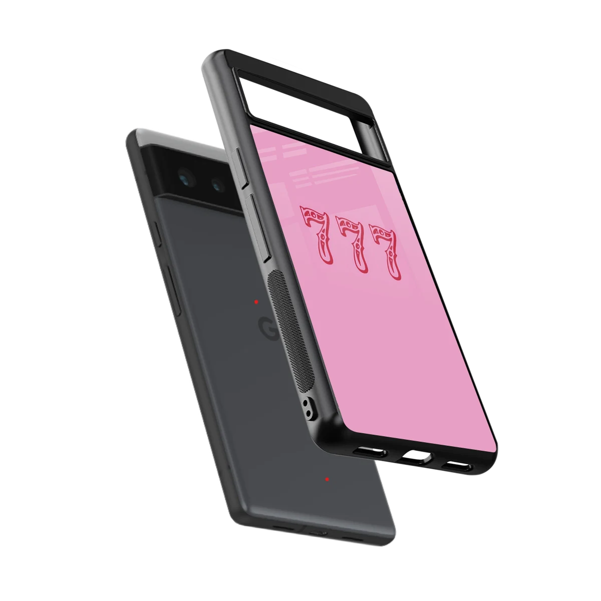 777 sleek google pixel 6a cover with tempered glass back and TPU edges