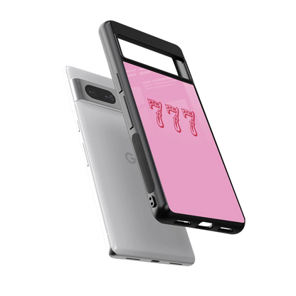 777 sleek google pixel 7a cover with tempered glass back and TPU edges