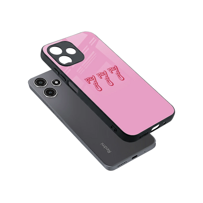 777 sleek redmi 12 5g cover with tempered glass back and TPU edges