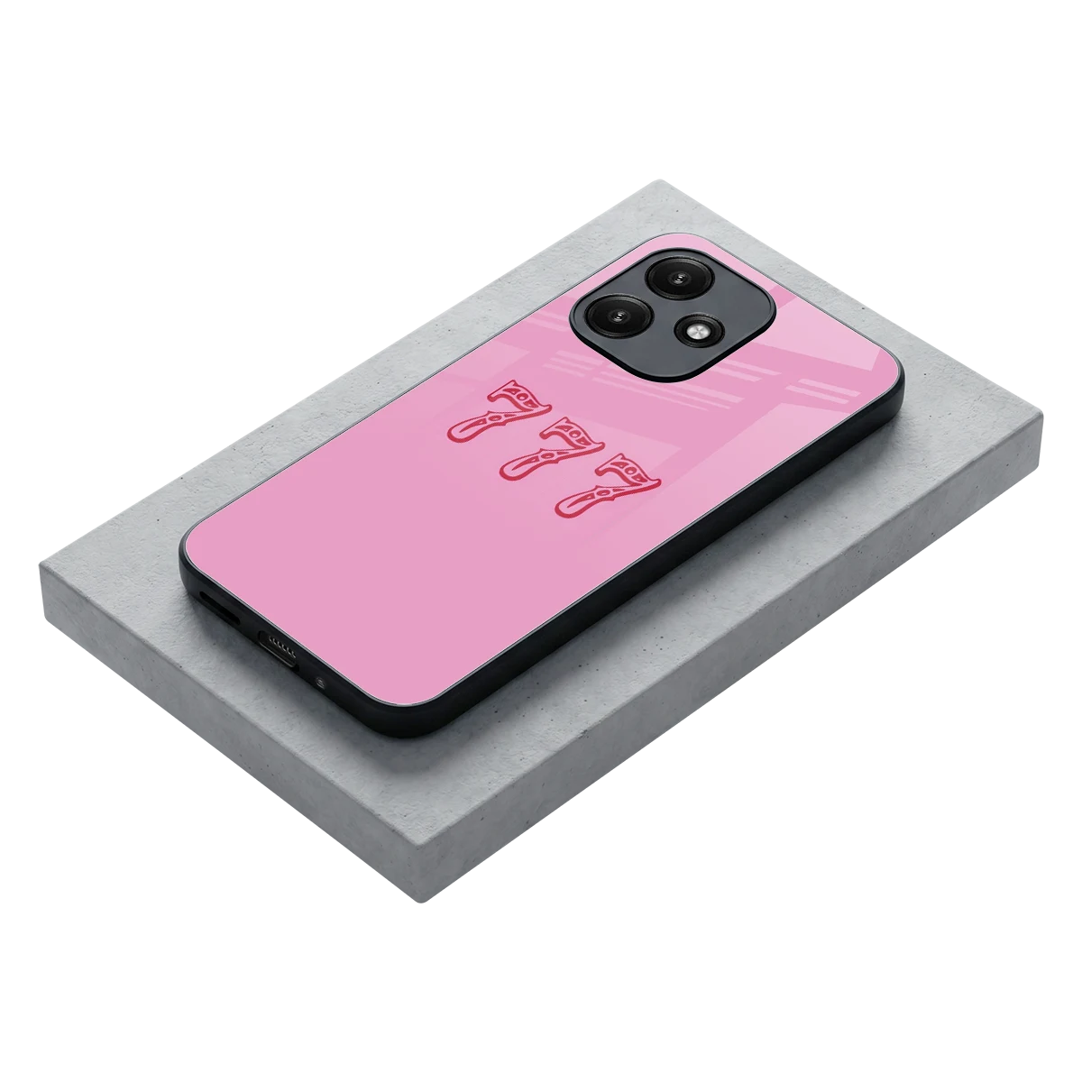 777 stylish phone case for redmi 12 5g | glossy glass and slim fit