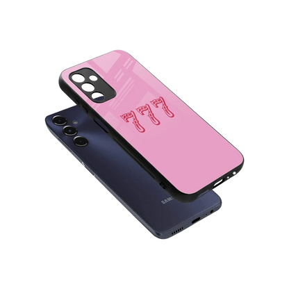 777 sleek samsung galaxy m14 5g cover with tempered glass back and TPU edges