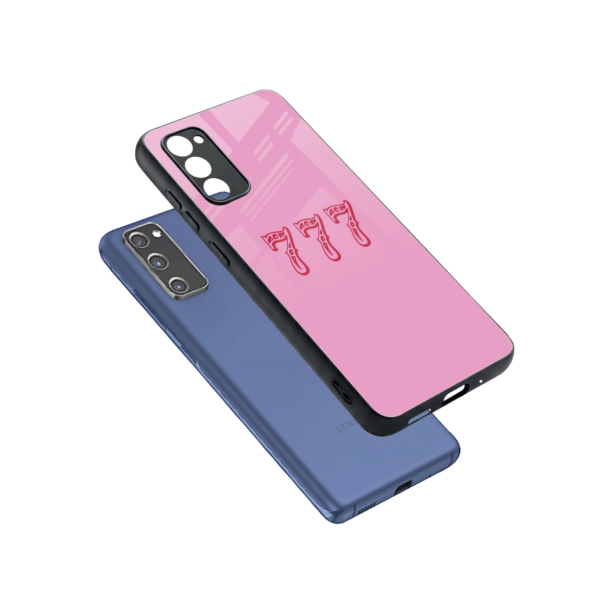 777 sleek samsung galaxy s20 fe cover with tempered glass back and TPU edges