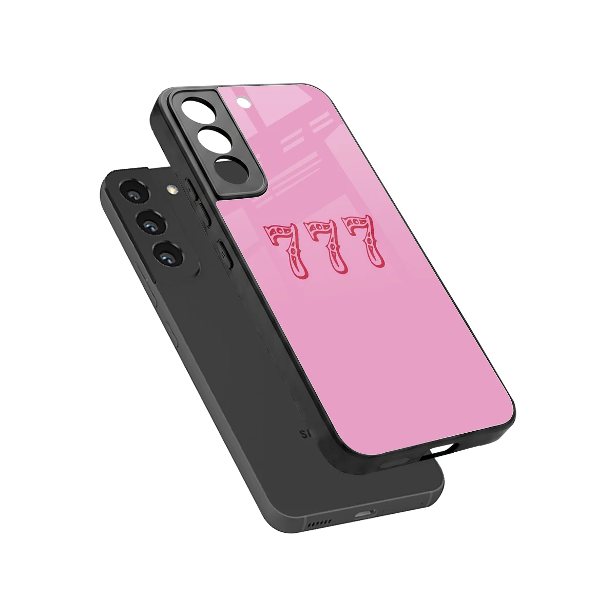 777 sleek samsung galaxy s22 cover with tempered glass back and TPU edges