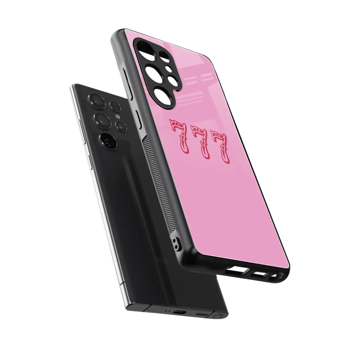 777 sleek samsung galaxy s25 ultra cover with tempered glass back and TPU edges