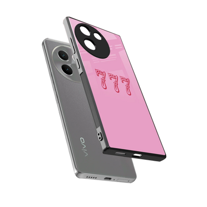 777 sleek vivo v30e cover with tempered glass back and TPU edges