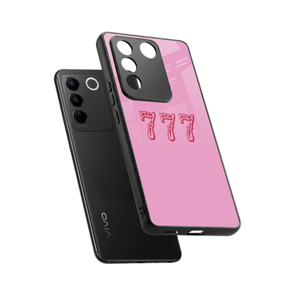 777 sleek vivo v27 5g cover with tempered glass back and TPU edges