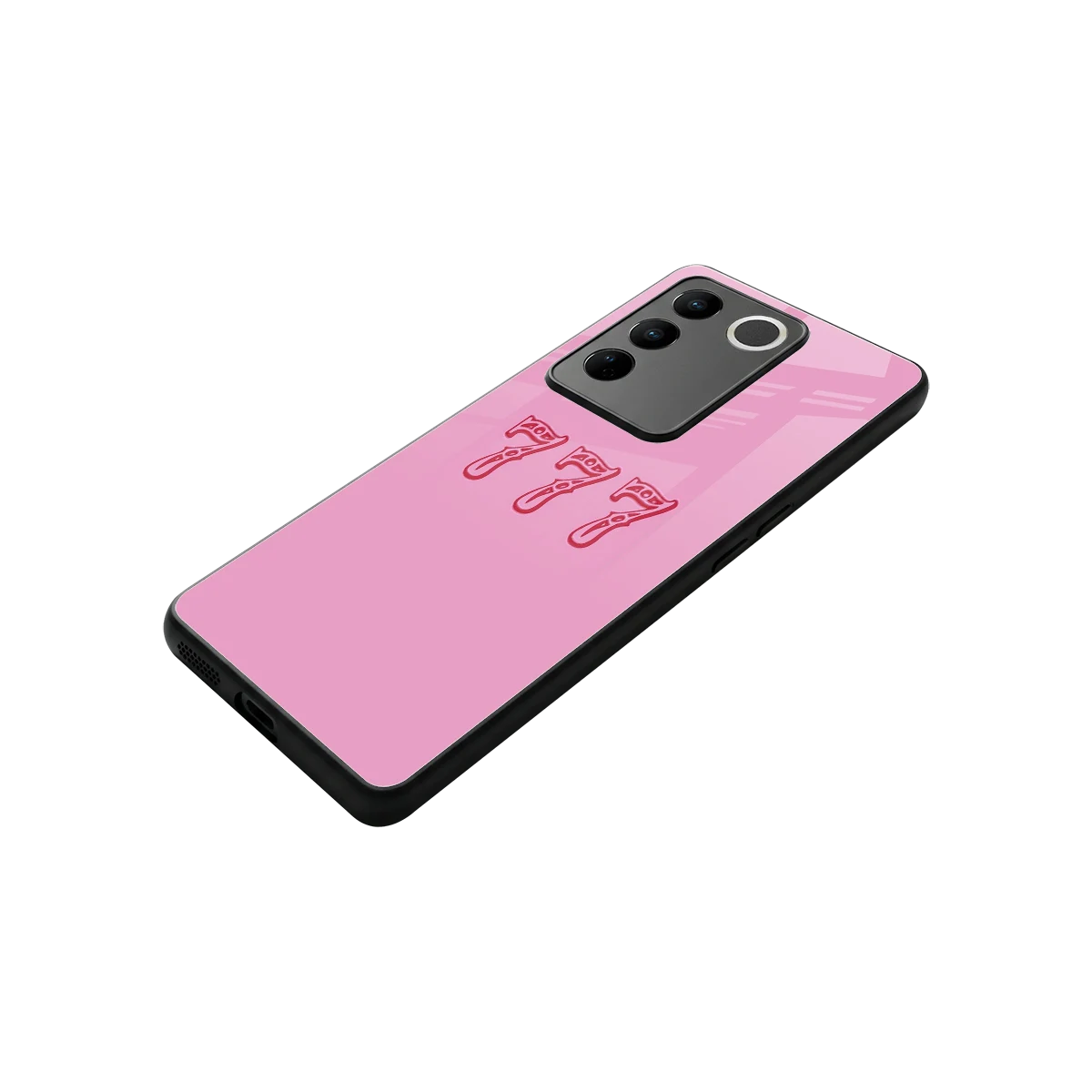 777 stylish phone case for vivo v27 5g | glossy glass and slim fit