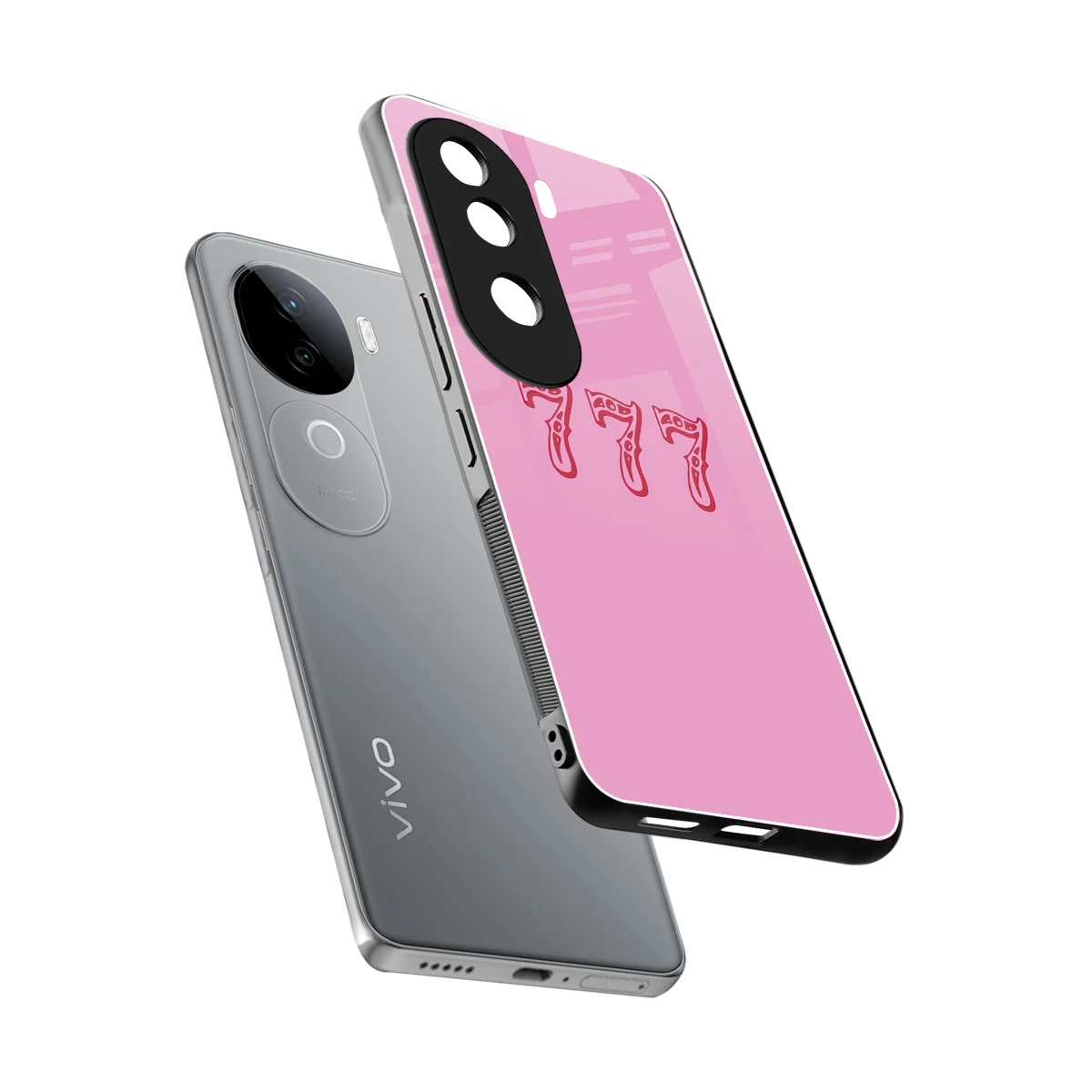 777 sleek vivo v40e cover with tempered glass back and TPU edges