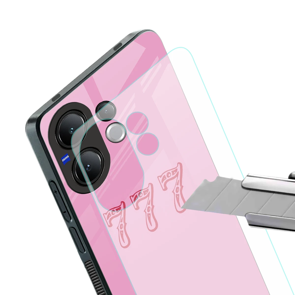 777 stylish phone case for vivo v60 | glossy glass and slim fit