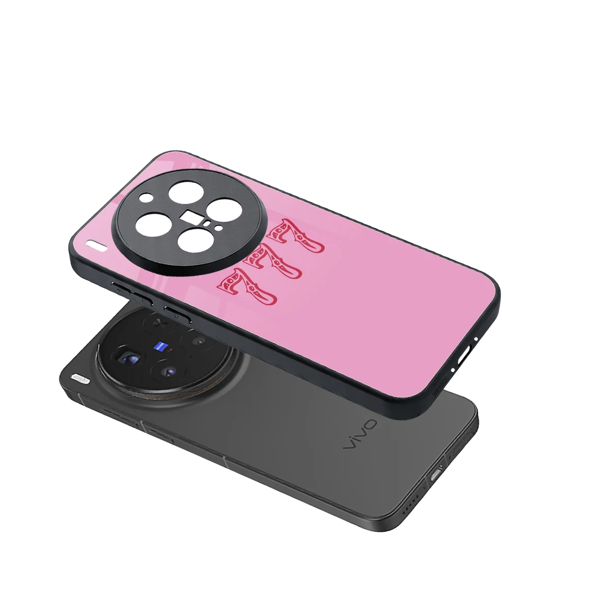 777 sleek vivo x300 pro cover with tempered glass back and TPU edges