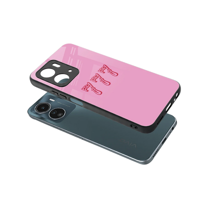 777 sleek vivo y16 cover with tempered glass back and TPU edges