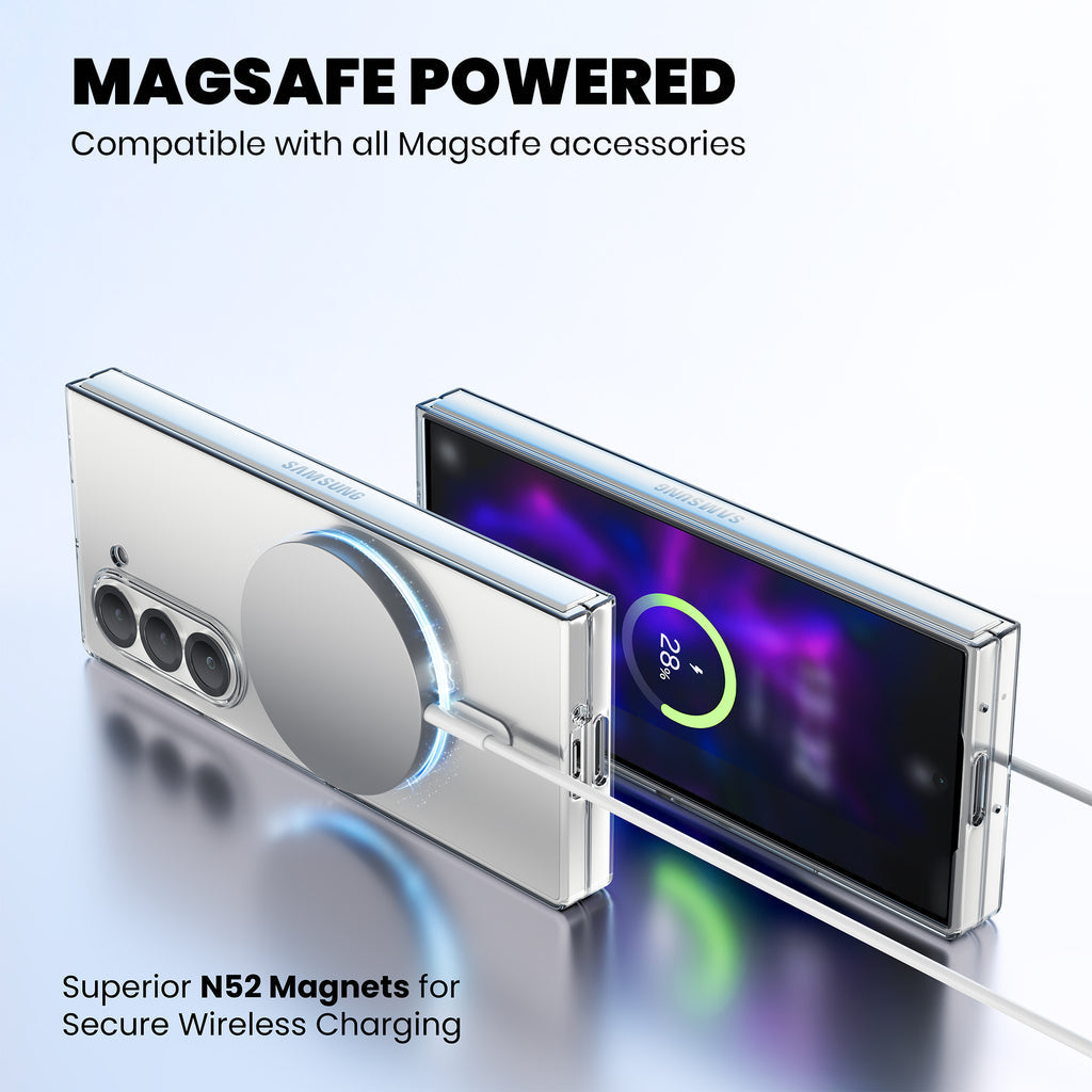 Anti Yellow Magsafe Clear Case for Samsung  Galaxy Z Fold 6