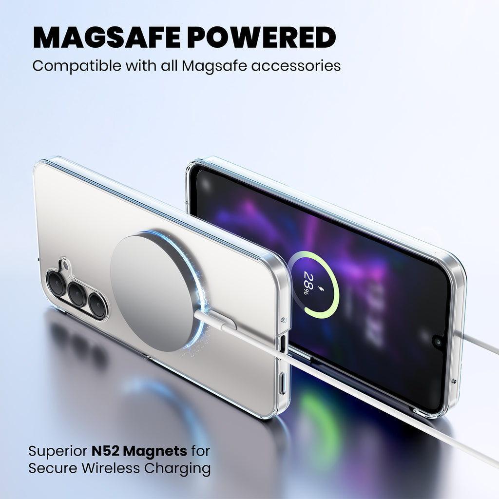 Anti Yellow Magsafe Clear Case for Samsung Galaxy A55 5G