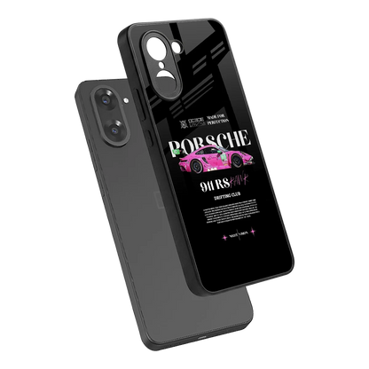 911 Drifting Club sleek oneplus nord ce5 5g cover with tempered glass back and TPU edges