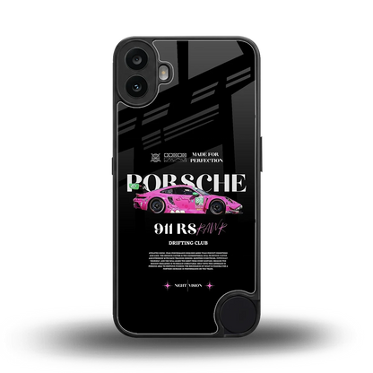 911 Drifting Club back phone cover | glass case for cmf nothing phone 1