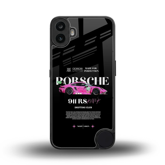 911 Drifting Club back phone cover | glass case for cmf nothing phone 1