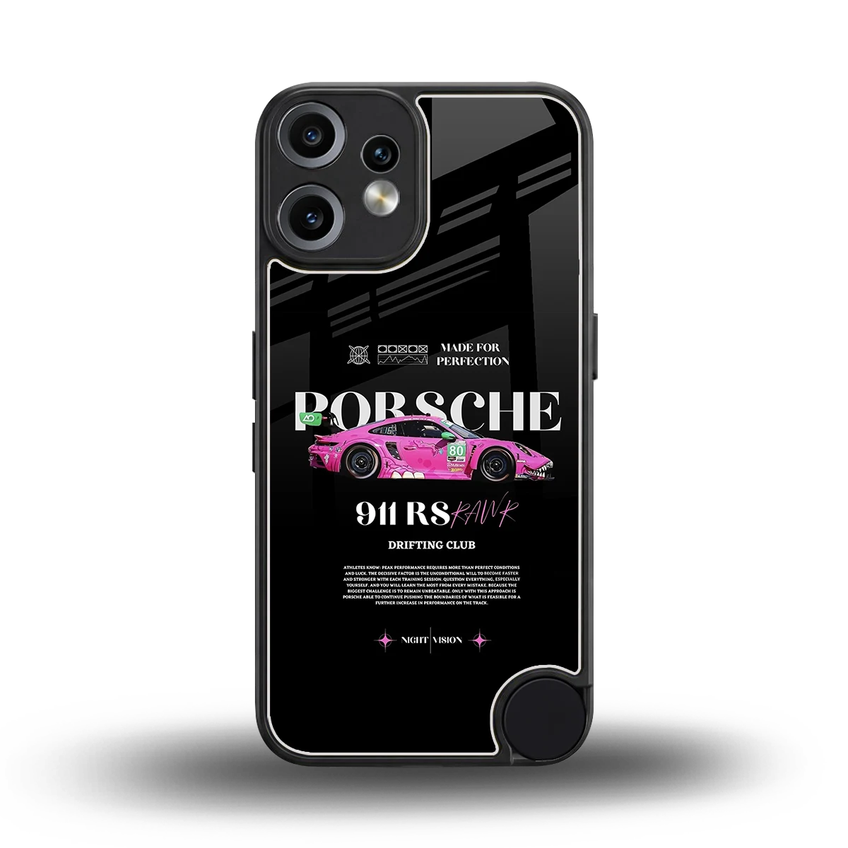 911 Drifting Club back phone cover | glass case for cmf nothing phone 2 pro