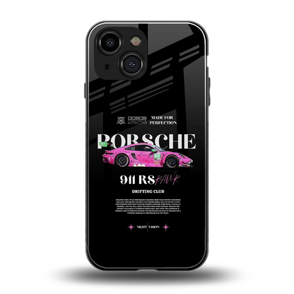 911 Drifting Club back phone cover | glass case for iphone 13 mini