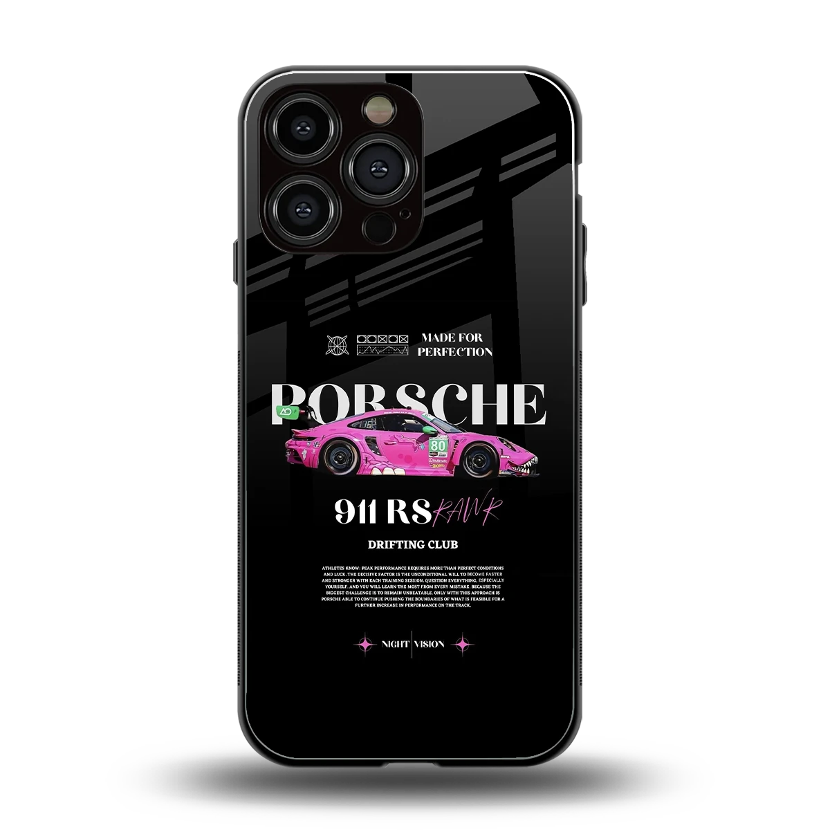 911 Drifting Club back phone cover | glass case for iphone 13 pro max