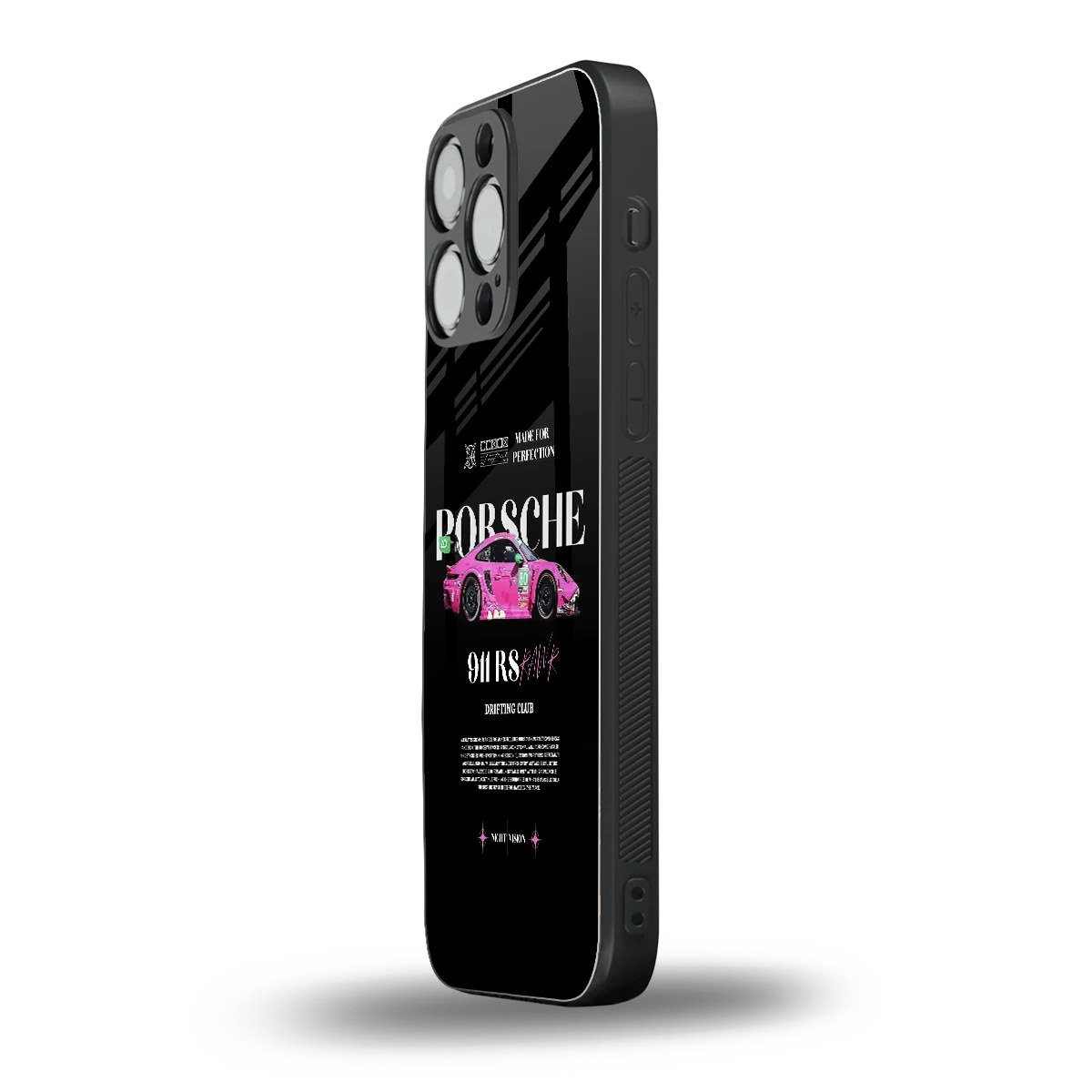 911 Drifting Club iphone 13 pro max mobile cover | shockproof glass phone case
