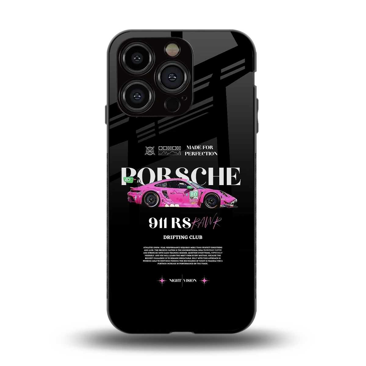 911 Drifting Club back phone cover | glass case for iphone 13 pro