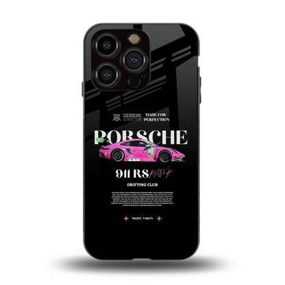 911 Drifting Club back phone cover | glass case for iphone 13 pro