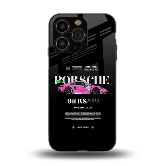911 Drifting Club back phone cover | glass case for iphone 13 pro