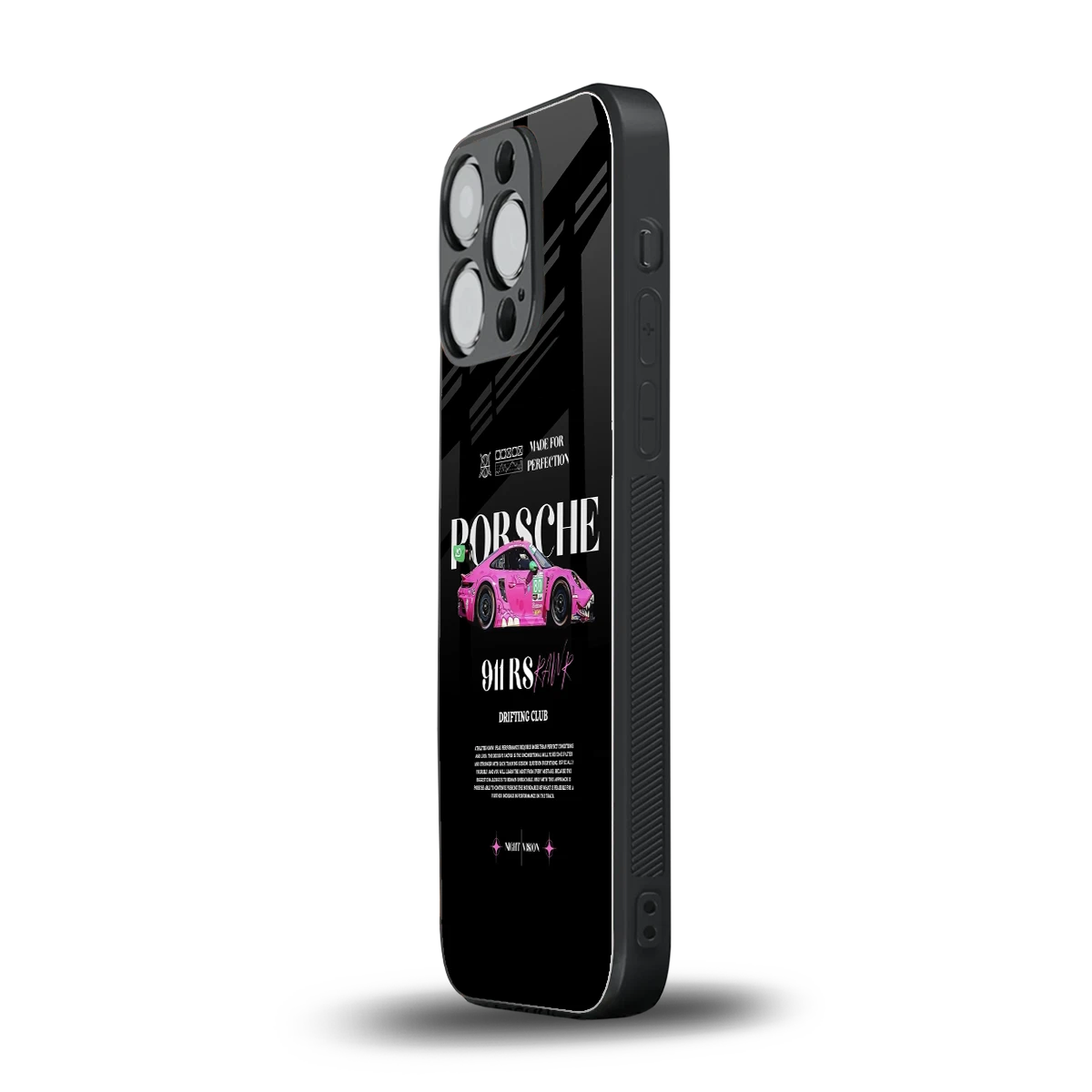 911 Drifting Club iphone 13 pro mobile cover | shockproof glass phone case