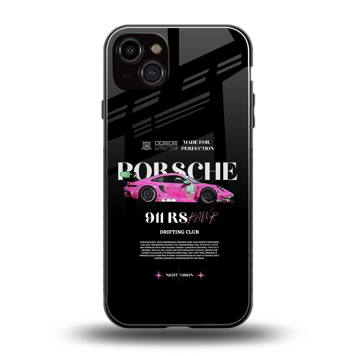 911 Drifting Club back phone cover | glass case for iphone 14 plus