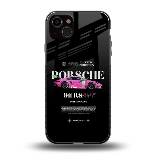 911 Drifting Club back phone cover | glass case for iphone 14 plus